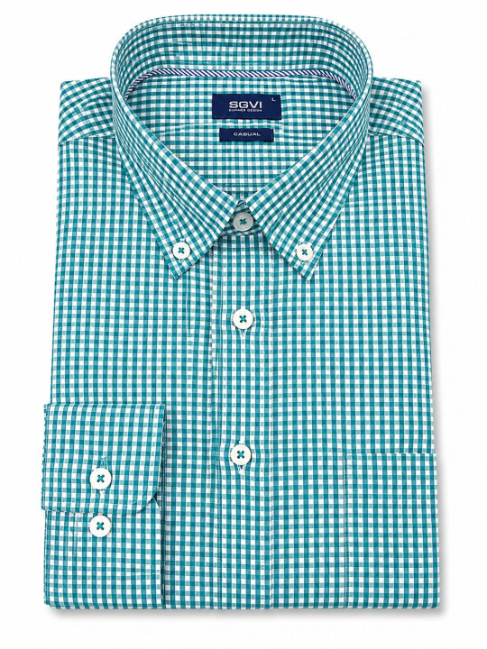 Camisa Cuadrille Manga Larga (Cuadro Mediano)