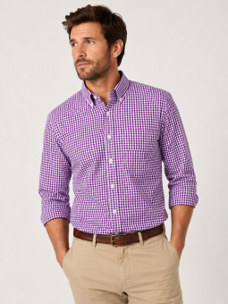 Camisa Cuadrille Manga Larga (Cuadro Mediano)
