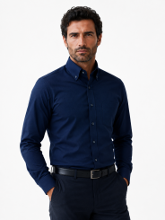 Camisa Diagonal Manga Larga