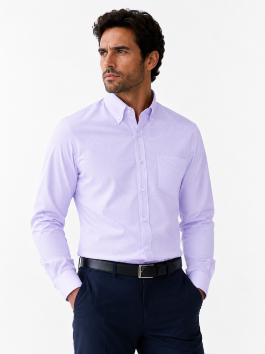 Camisa Diagonal Manga Larga