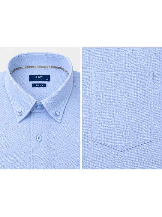 Camisa Diagonal Manga Larga