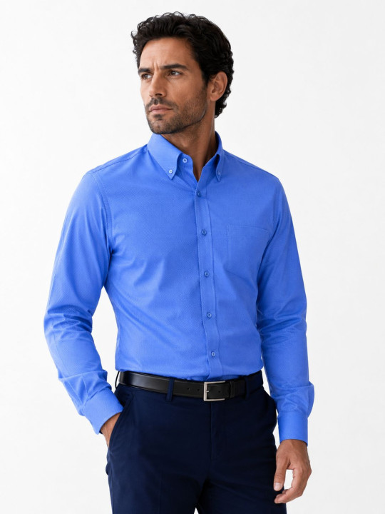 Camisa Diagonal Manga Larga