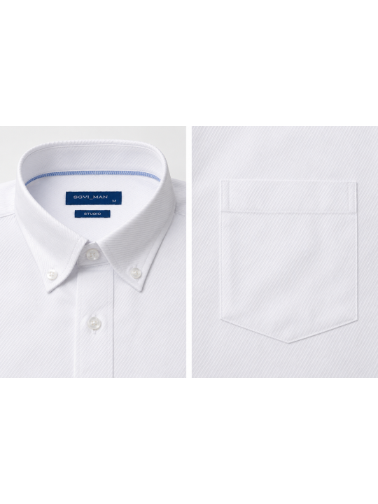 Camisa Diagonal Manga Larga