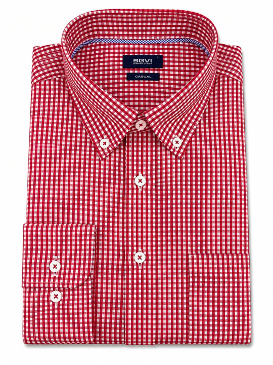 Camisa Cuadrille Manga Larga (Cuadro Mediano)